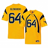 West Virginia Mountaineers 64 Mark Glowinski Gold College Football Jersey Dzhi